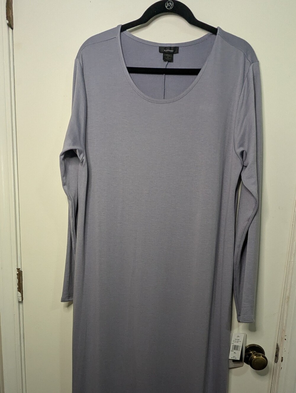 Natori Zen Lounger Scoop Neck Long Sleeve Maxi Dress